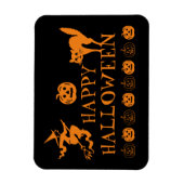 Flexible Joyeux Halloween noir orange éffrayant Magnet (Vertical)