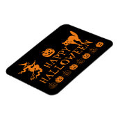 Flexible Joyeux Halloween noir orange éffrayant Magnet (Côté Gauche)