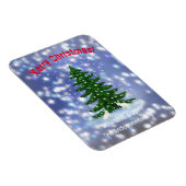 Flexible Joyeux Noël lapins blancs épicéa Magnet (Côté Droit)