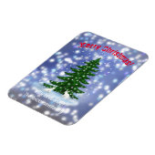 Flexible Joyeux Noël lapins blancs épicéa Magnet (Côté Gauche)