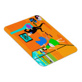 Flexible Joyeux Retro Parents Flexi Magnet (Côté Droit)