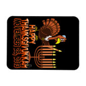 Flexible Joyeux Thanksgivukkah Thankgiving Hanoukka Magnet (Horizontal)