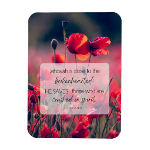 Flexible JW Encouraging Magnet Psaum 34:18