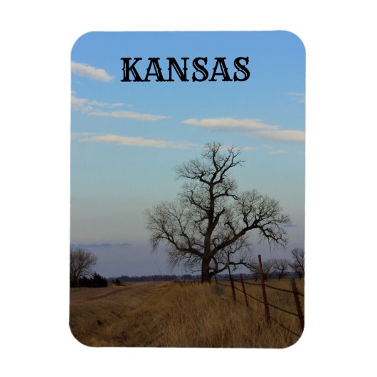 Flexible Kansas Country Road MAGNET (Vertical)