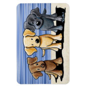 Flexible KiniArt Labrador Beach Trio Flexi Magnet (Vertical)