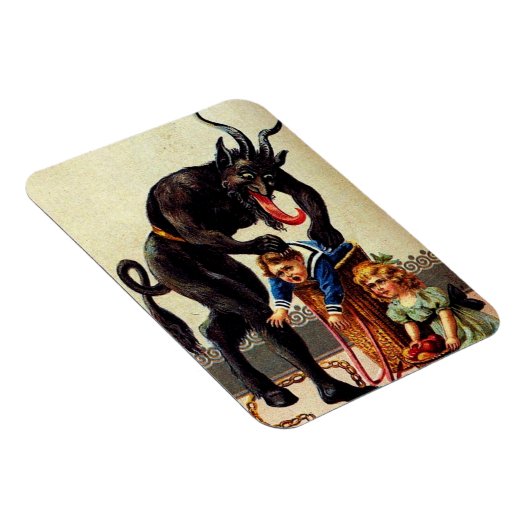Flexible Krampus Enfants en panier Vacances Magnet de Noël (Côté Droit)