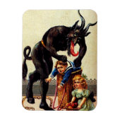Flexible Krampus Enfants en panier Vacances Magnet de Noël (Vertical)