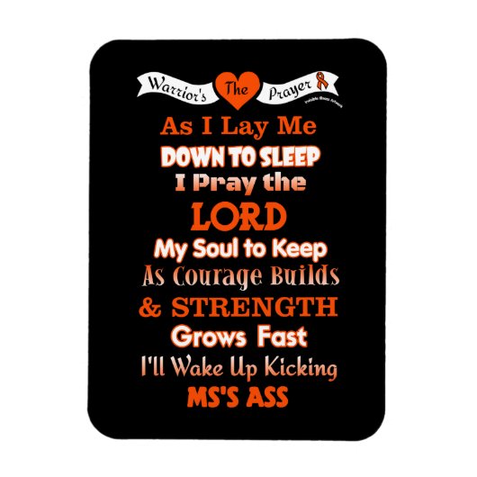 Flexible La prière du guerrier...MS Magnet (Vertical)
