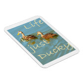 Flexible La vie est juste Ducky Mottled Ducks Magnet (Côté Droit)