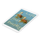 Flexible La vie est juste Ducky Mottled Ducks Magnet (Côté Gauche)