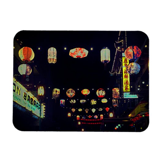 Flexible Lanternes chinatown de San Francisco #5 Magnet (Horizontal)