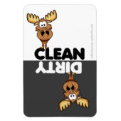 Flexible Lave-vaisselle mignonne Moose Magnet (Vertical)