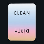 Flexible Lave-vaisselle rose orange Sunset Magnet nettoyant<br><div class="desc">Moderne élégant Sunset Pink Orange Lave-vaisselle Clean Dirty Magnet pour indiquer les plats dans la cuisine maison.</div>