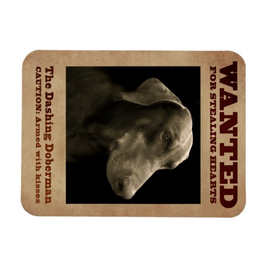 Flexible Le Dashing Doberman Magnet (Horizontal)