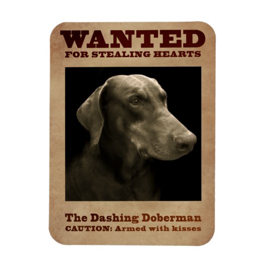 Flexible Le Dashing Doberman Magnet (Vertical)
