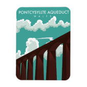 Flexible Leaderfoot Viaduc Écosse affiche de voyage Magnet (Vertical)