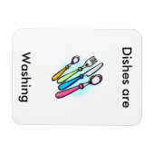 Flexible Les plats sont Lave-vaisselle Magnet (Horizontal)