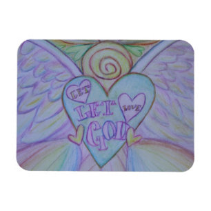 Flexible Let Love, Let God Rainbow Angel Magnet