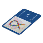 Flexible LGBT Rainbow Awareness Ribbon Angel Magnet (Côté Gauche)
