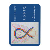 Flexible LGBTQ Rainbow Awareness Ruban Angel Magnet (Vertical)