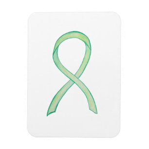 Flexible Lime Green Awareness Ruban Custom Art Magnet