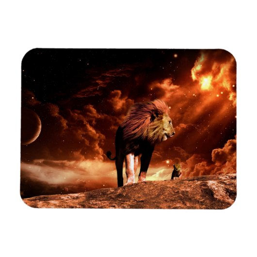 Flexible Lion of Judah - Rastafara - Reggae Rasta Magnet (Horizontal)