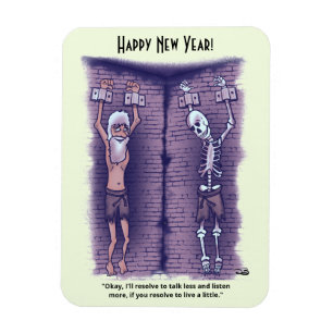 Flexible Live A Little New Year's Photo Magnet