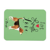 Flexible Live Laugh Love a Beagle Magnet (Horizontal)