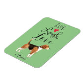 Flexible Live Laugh Love a Beagle Magnet (Côté Gauche)
