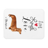 Flexible Live Laugh Love a Dachshund Magnet (Horizontal)