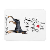 Flexible Live Laugh Love a Doberman Pinscher Magnet (Horizontal)