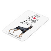 Flexible Live Laugh Love a Doberman Pinscher Magnet (Côté Gauche)