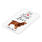 Flexible Live Laugh Love a Field Spaniel Magnet (Côté Gauche)