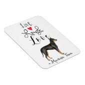 Flexible Live Laugh Love a Manchester Terrier Magnet (Côté Droit)