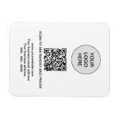 Flexible Logo QR Code Magnet blanc moderne (Horizontal)