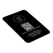 Flexible Logo QR Code Magnet noir moderne (Côté Droit)