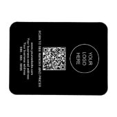 Flexible Logo QR Code Magnet noir moderne (Horizontal)