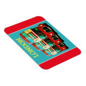 Flexible Londres Bus Fridge Magnet (Côté Droit)