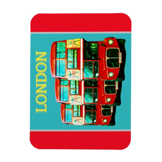 Flexible Londres Bus Fridge Magnet (Vertical)