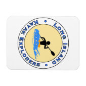 Flexible Long Island Kayak Explorateurs Magnet de voiture (Horizontal)