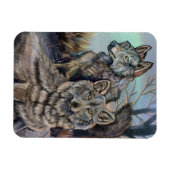 Flexible Loups de l'Arctique Magnet hivernal (Horizontal)