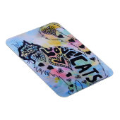 Flexible Love Cats Kitty Aquarelle Anniversaire Magnet (Côté Droit)