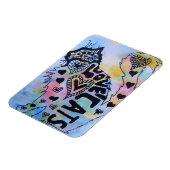 Flexible Love Cats Kitty Aquarelle Anniversaire Magnet (Côté Gauche)
