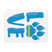 Flexible LOVE PAW (lettres bleues) - Magnet (Horizontal)