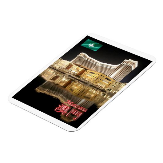 Flexible Macau par nuit - Magnet (Côté Gauche)