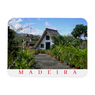 Flexible Madeira Santana traditional house fridge magnet