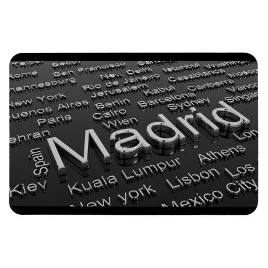 Flexible Madrid, Espagne Magnet (Horizontal)