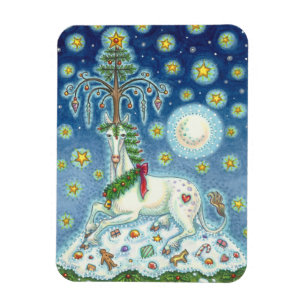 FLEXIBLE MAGIE D'UNE UNICORNE DE NOËL, MAGNET DE CHEVAL DE
