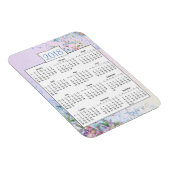 Flexible Magnet 2018 Purple Floral Love Calendar (Côté Droit)