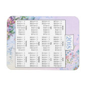 Flexible Magnet 2018 Purple Floral Love Calendar (Horizontal)